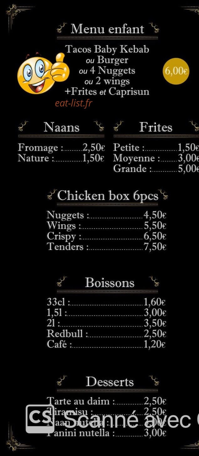 Naan kebab — carte page 4