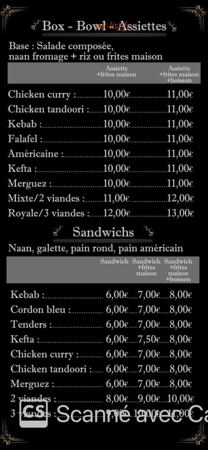 Naan kebab — carte page 3
