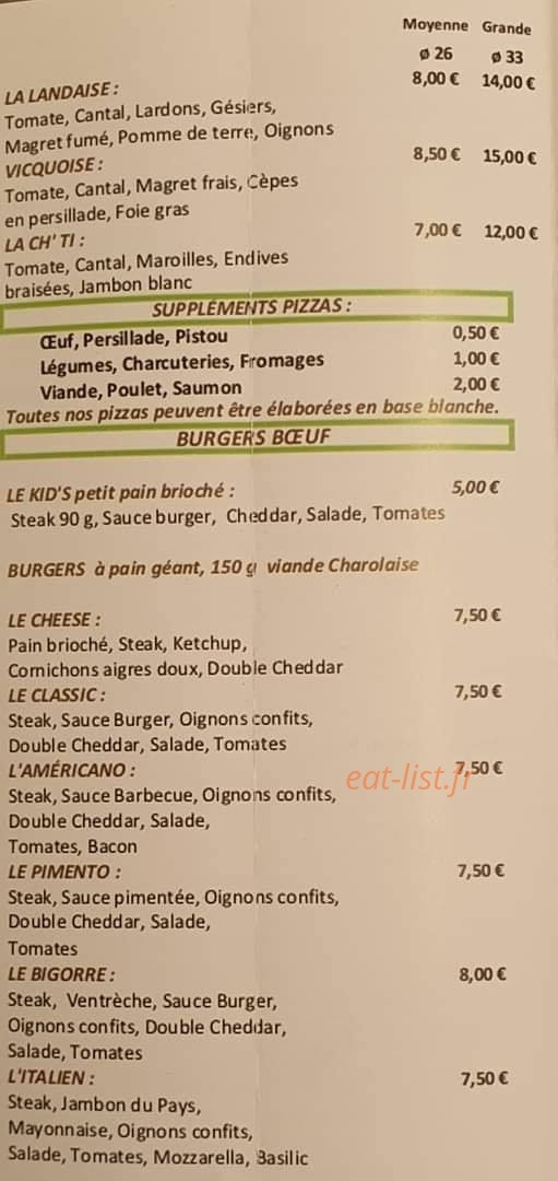 Pizza Greg — carte page 3