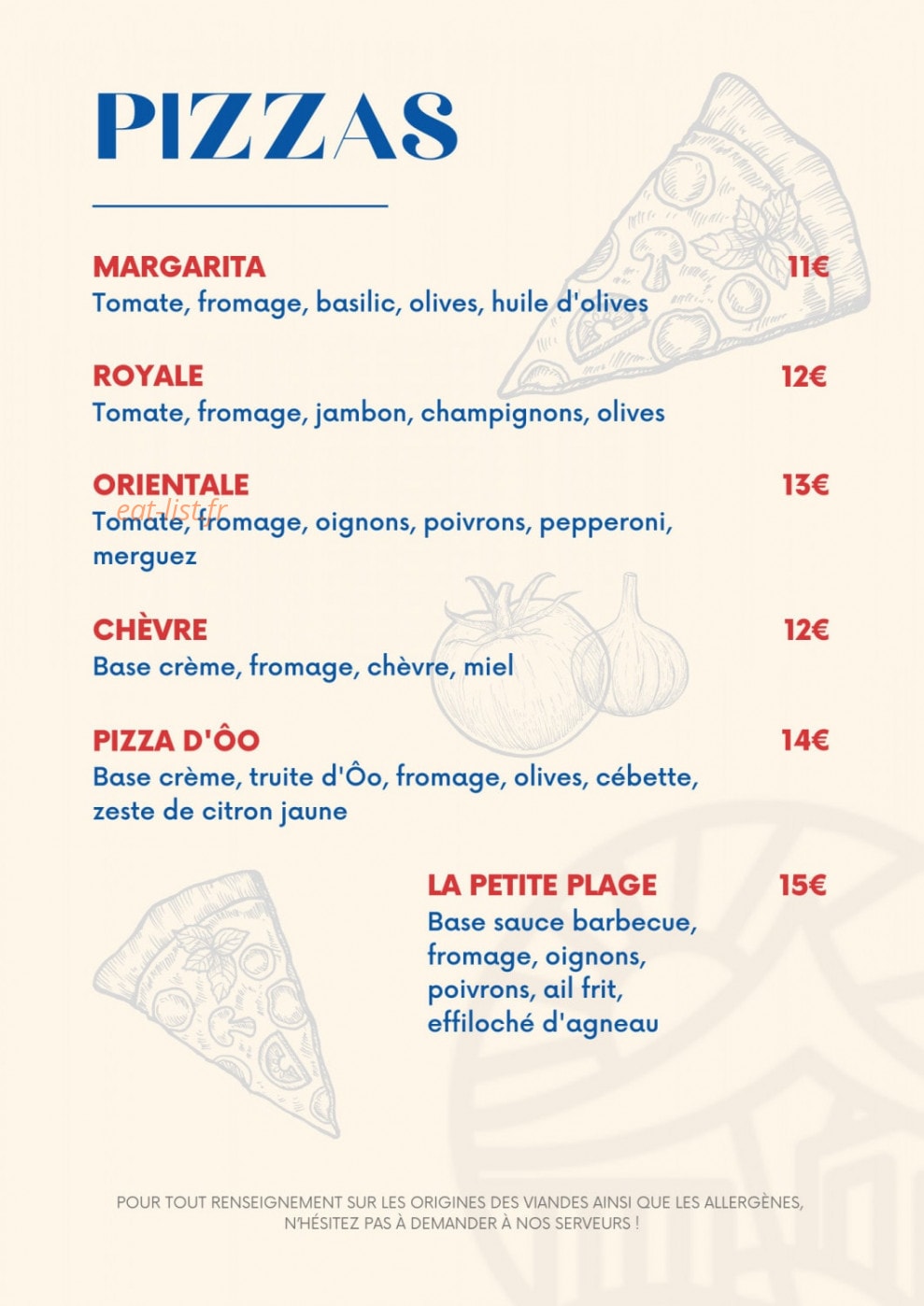 La Petite Plage — carte page 2