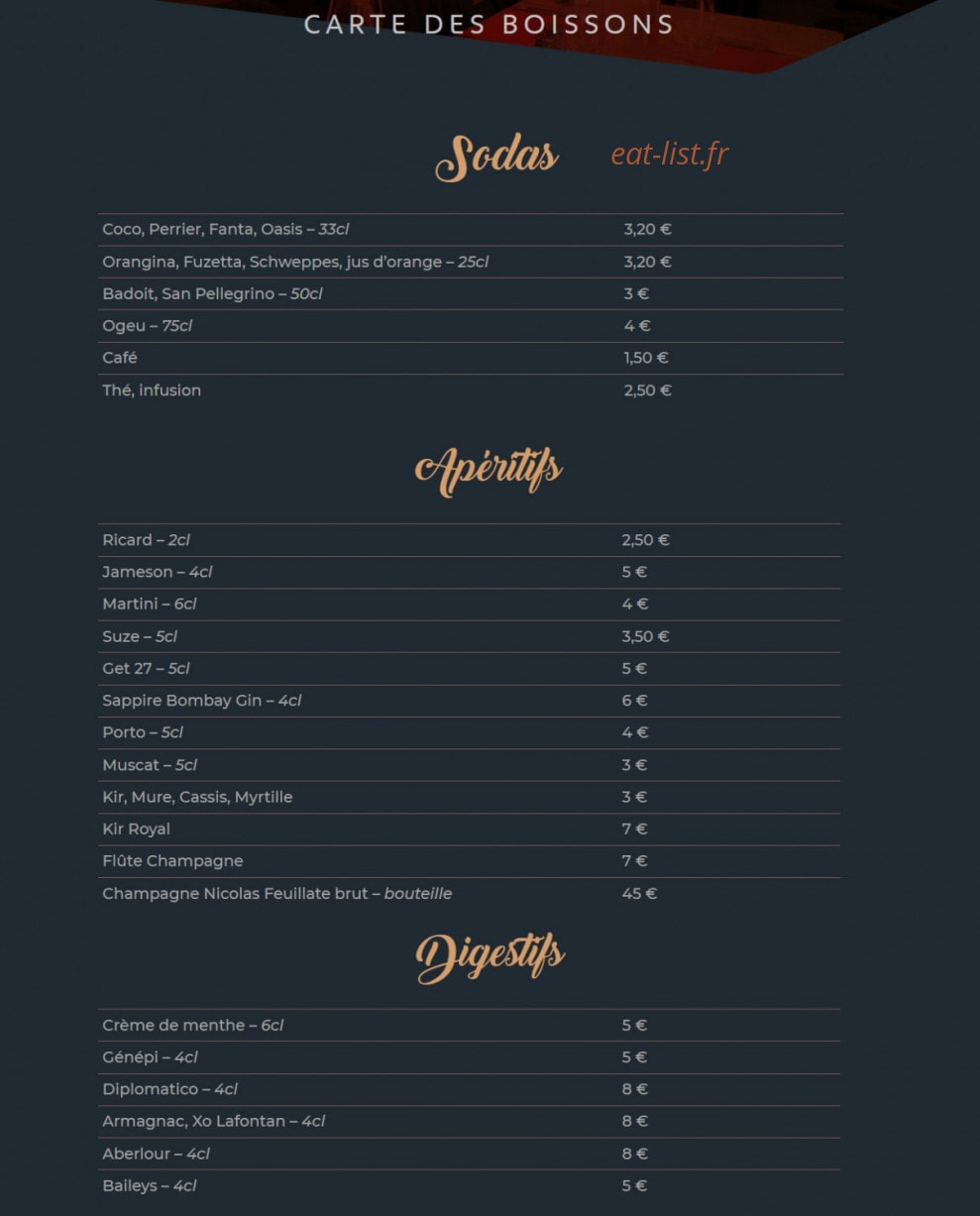 Restaurant l'ardoise — carte page 4