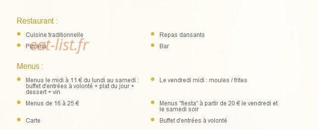 Le Patio — carte page 1