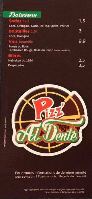 Pizz'Al Dente — carte page 5