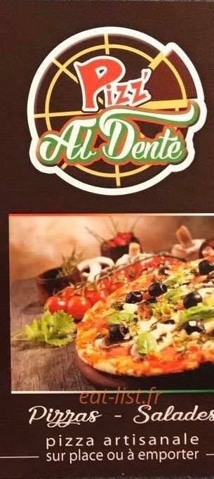 Pizz'Al Dente — carte page 1