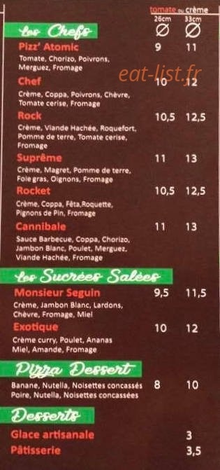 Pizz'Al Dente — carte page 3