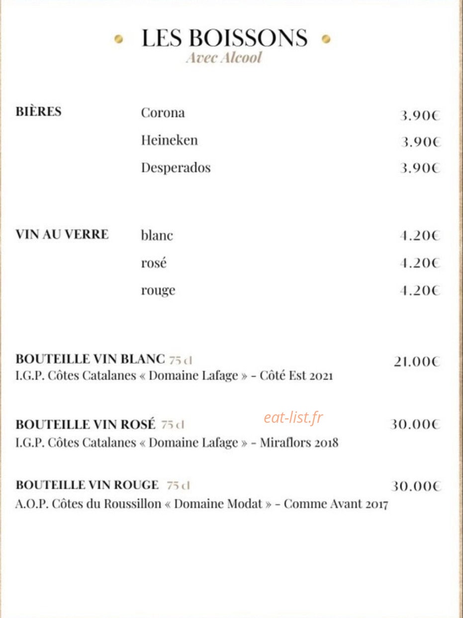 A la braise — carte page 8