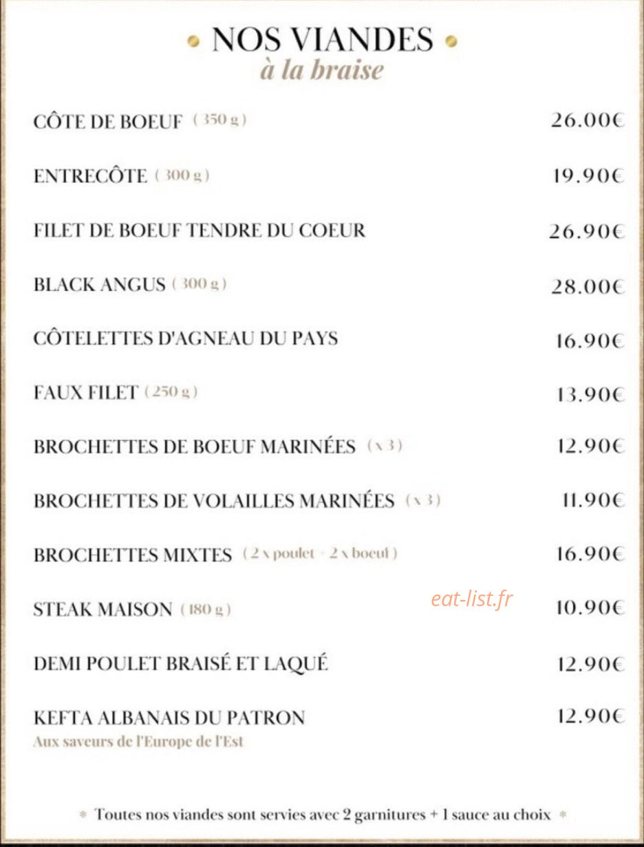 A la braise — carte page 3