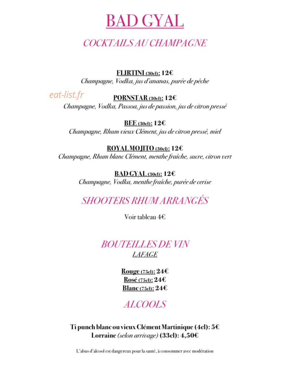 Bad Gyal — carte page 6