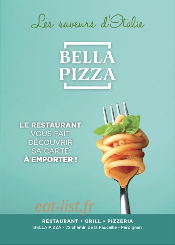 Bella Pizza — carte page 1