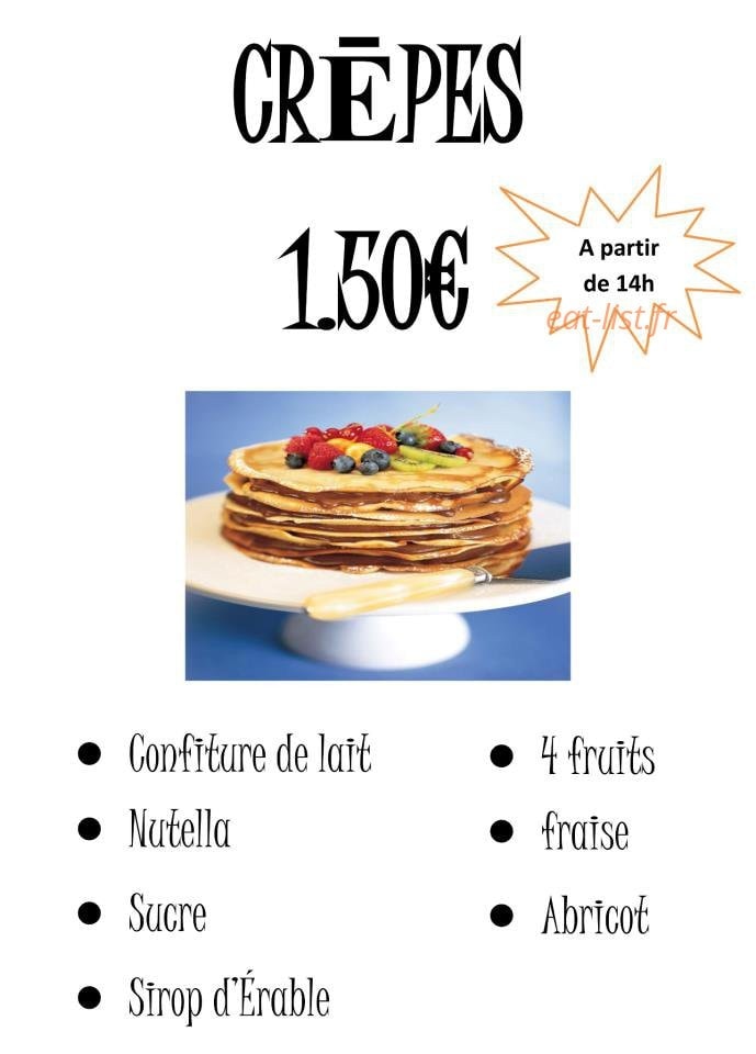Cafétéria Maillol — carte page 1