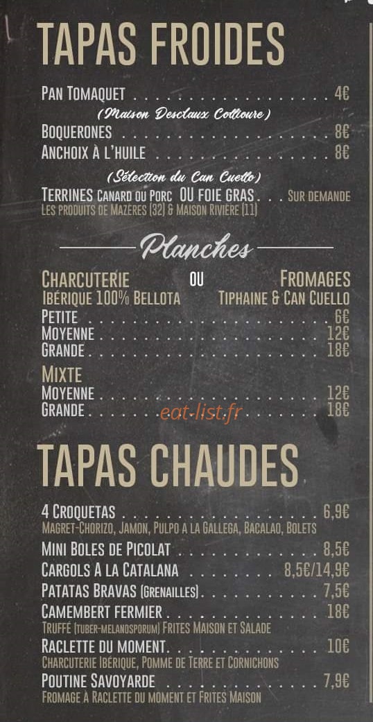 Can Cuello — carte page 1