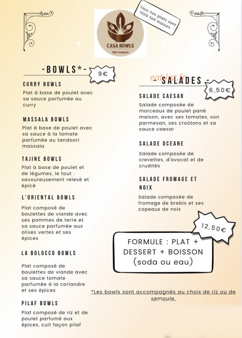 Casa.bowls — carte page 1