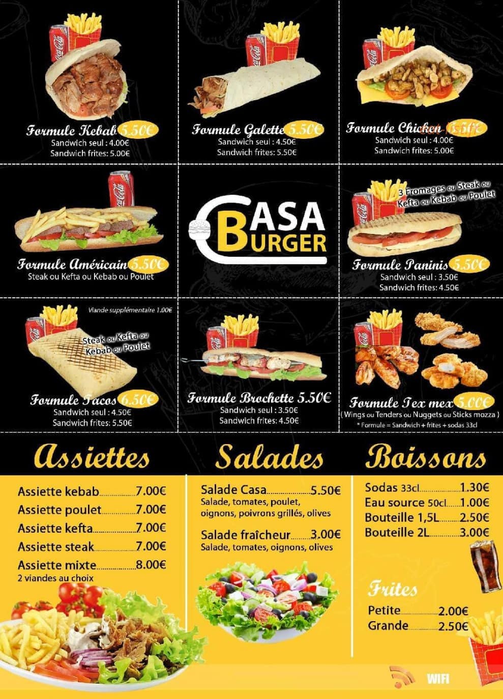 Casa Burger — carte page 2