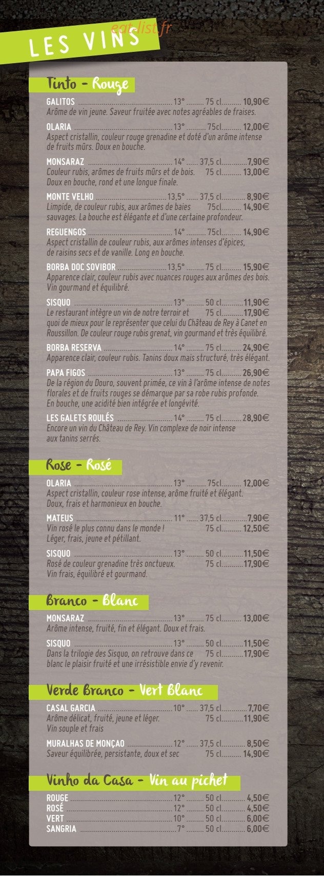 Casa Portuguesa — carte page 3