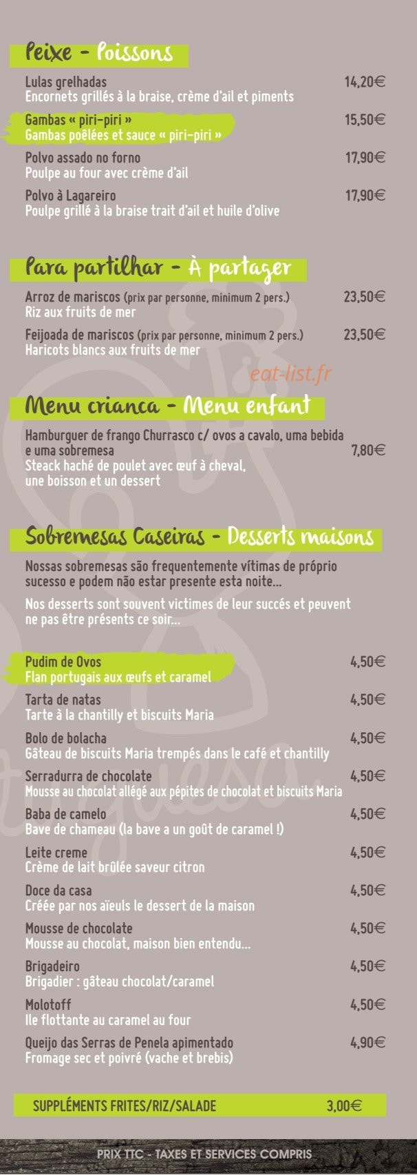 Casa Portuguesa — carte page 4