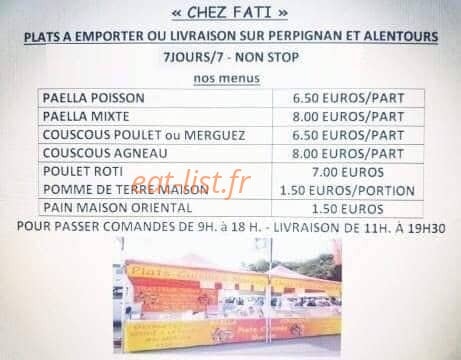 Chez Fati — carte page 1