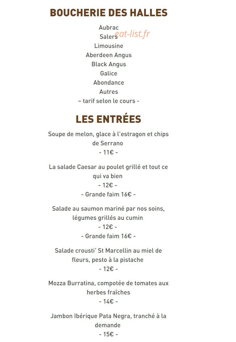 Chez Les Copains — carte page 1
