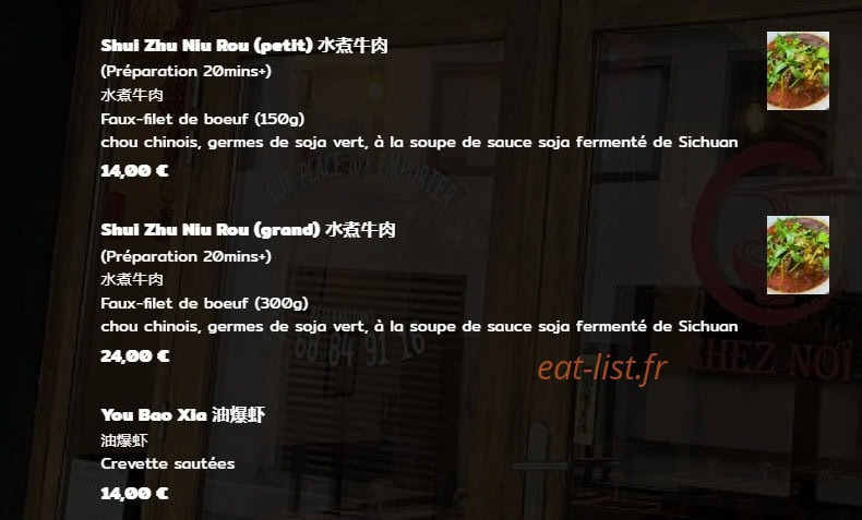 Chez Noï — carte page 7