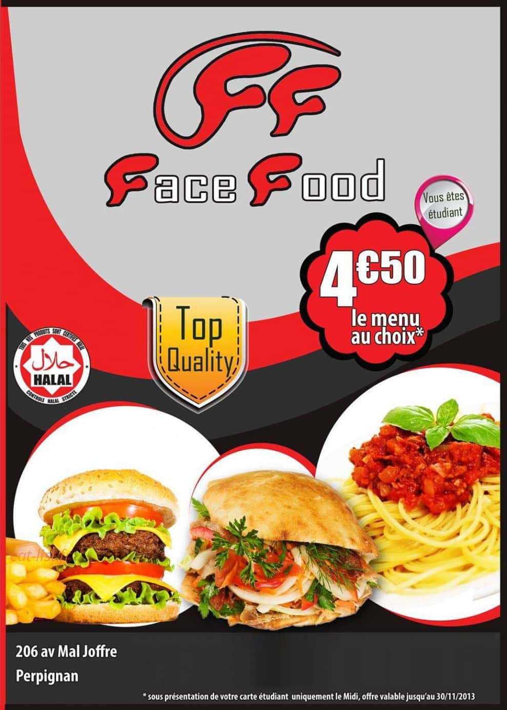 Facefood — carte page 1
