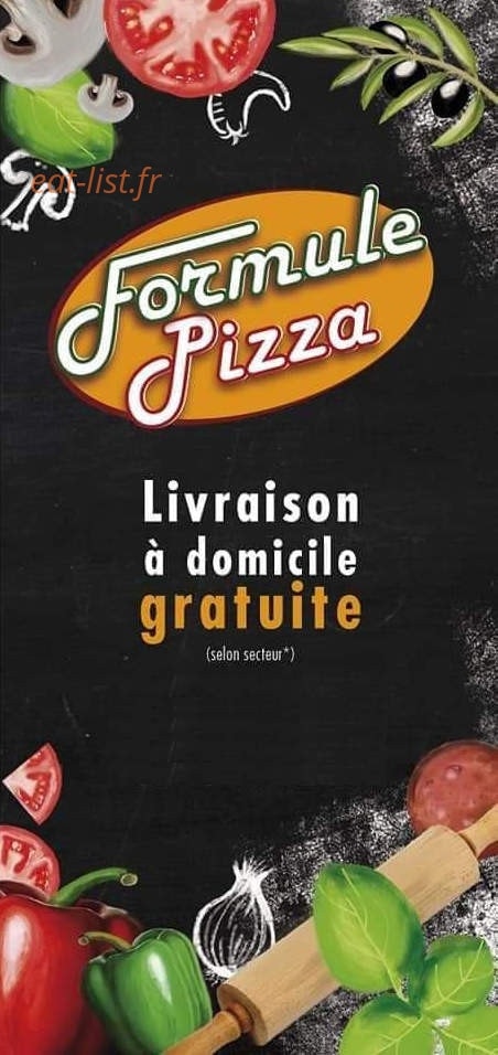 Formule Pizza — carte page 1