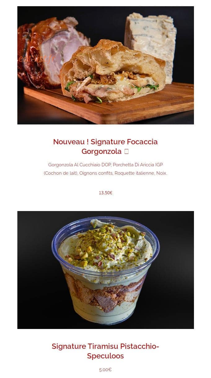 Fricaccia — carte page 2