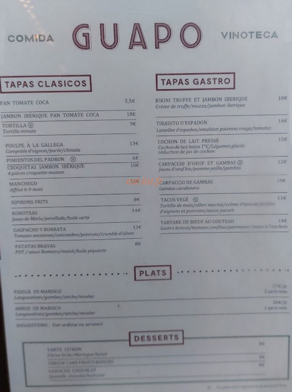 Guapo — carte page 1