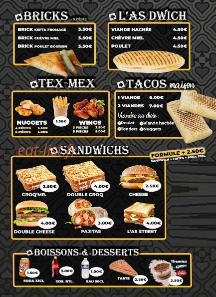 L'as Food — carte page 2