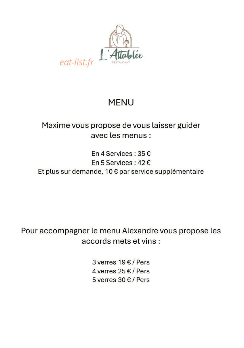 L'Attablée — carte page 3