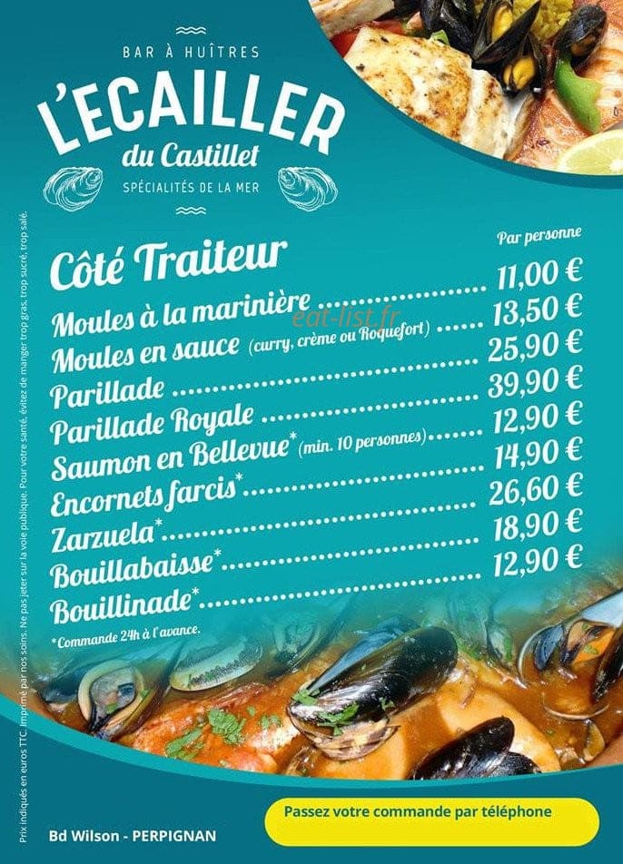 L'écailler du Castillet — carte page 2