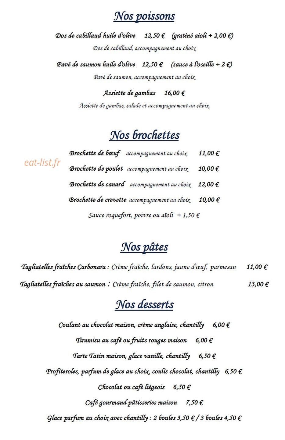 L'instant plaisir — carte page 3