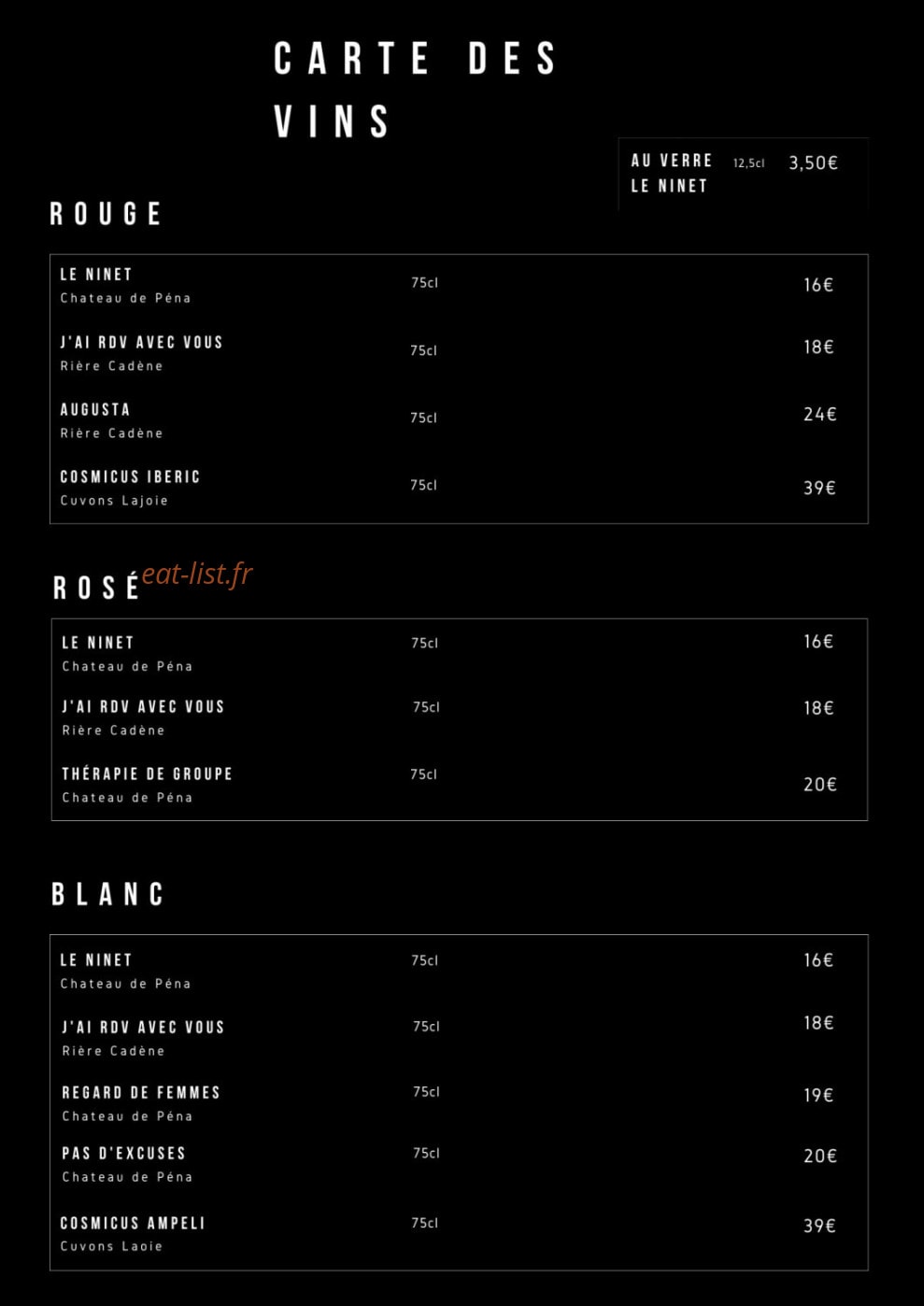 La Brasserie du Burger — carte page 3