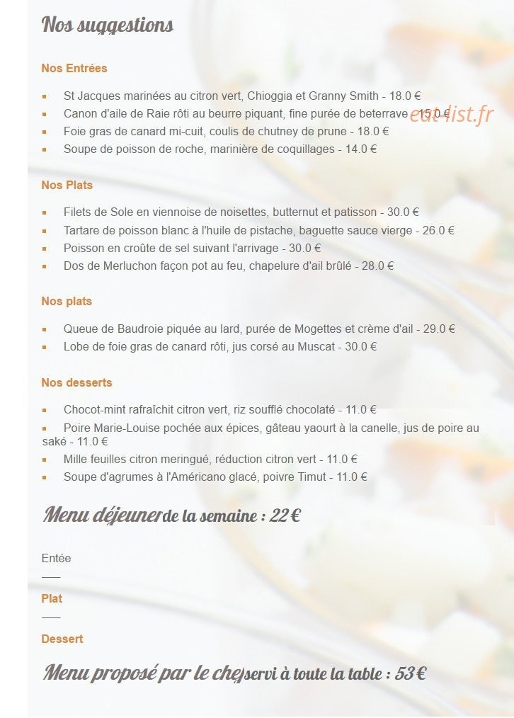 La Passerelle — carte page 1