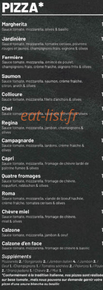 La Pizza d'en Face — carte page 2