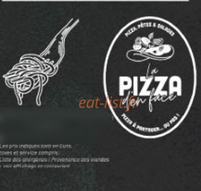 La Pizza d'en Face — carte page 1