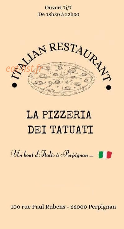 La pizzeria dei Tatuati — carte page 1