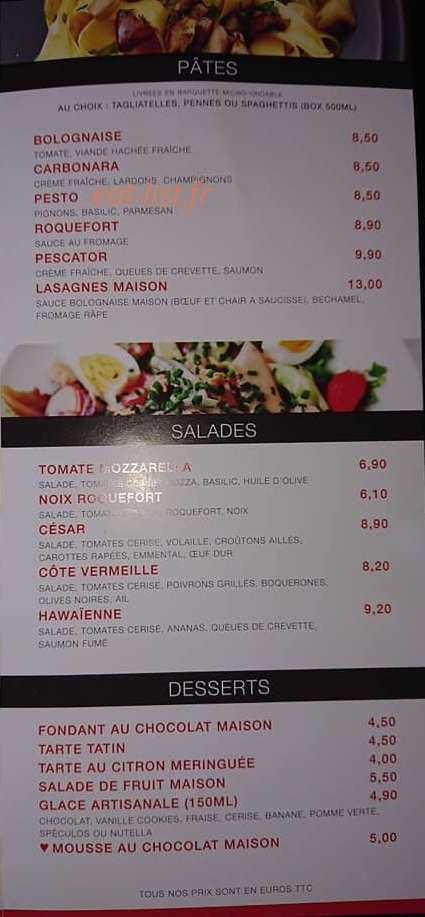 Le Bus Café — carte page 1