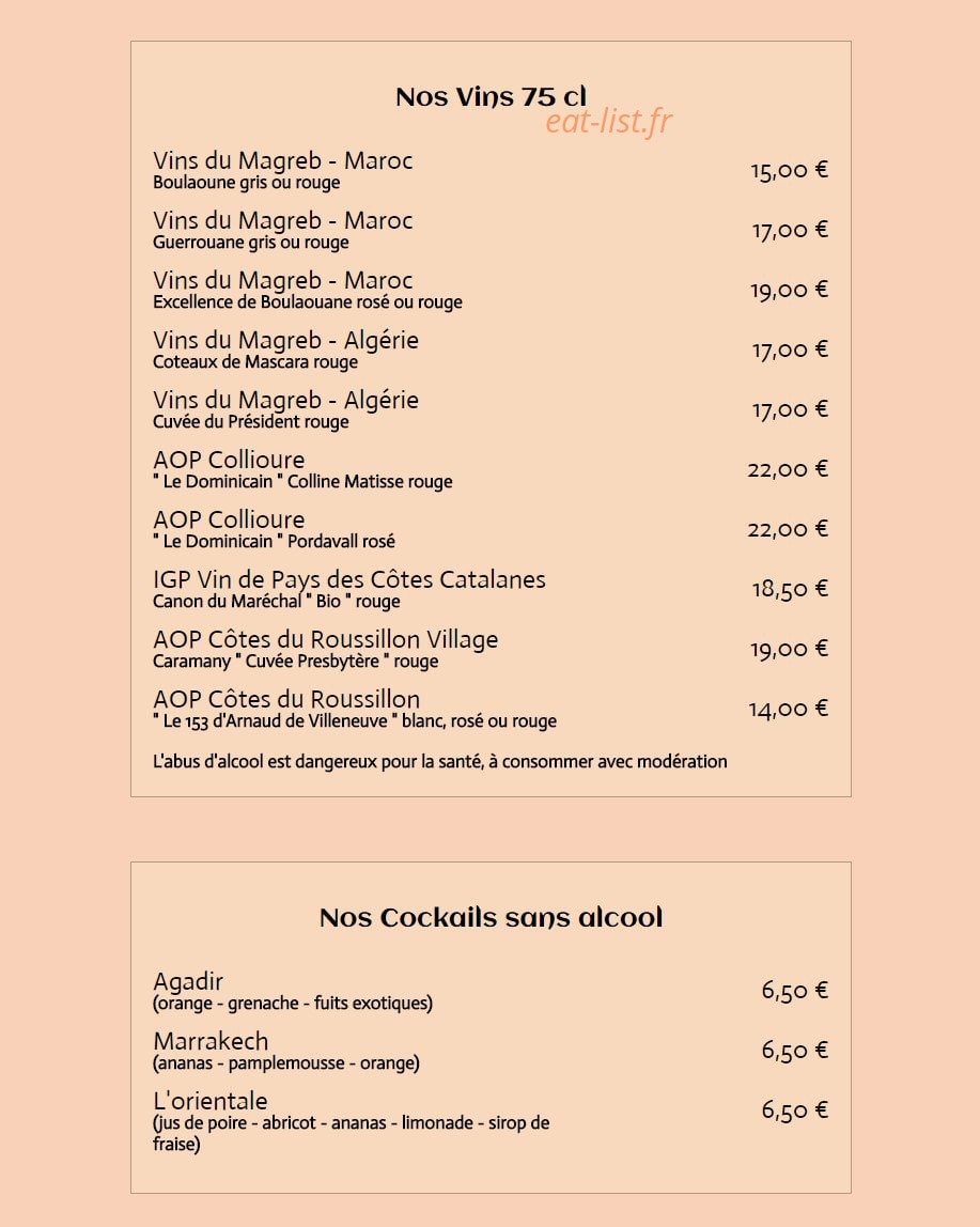 Le Casablanca — carte page 4