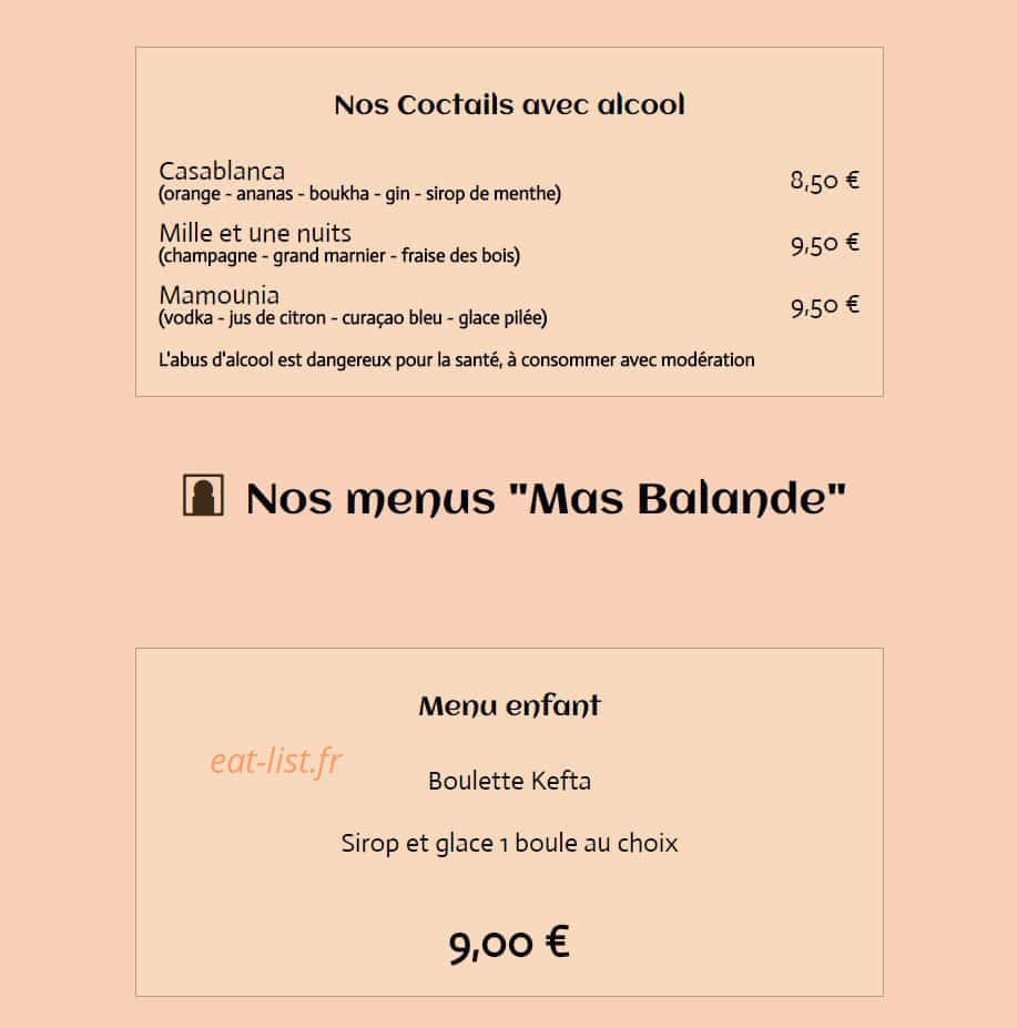 Le Casablanca — carte page 5