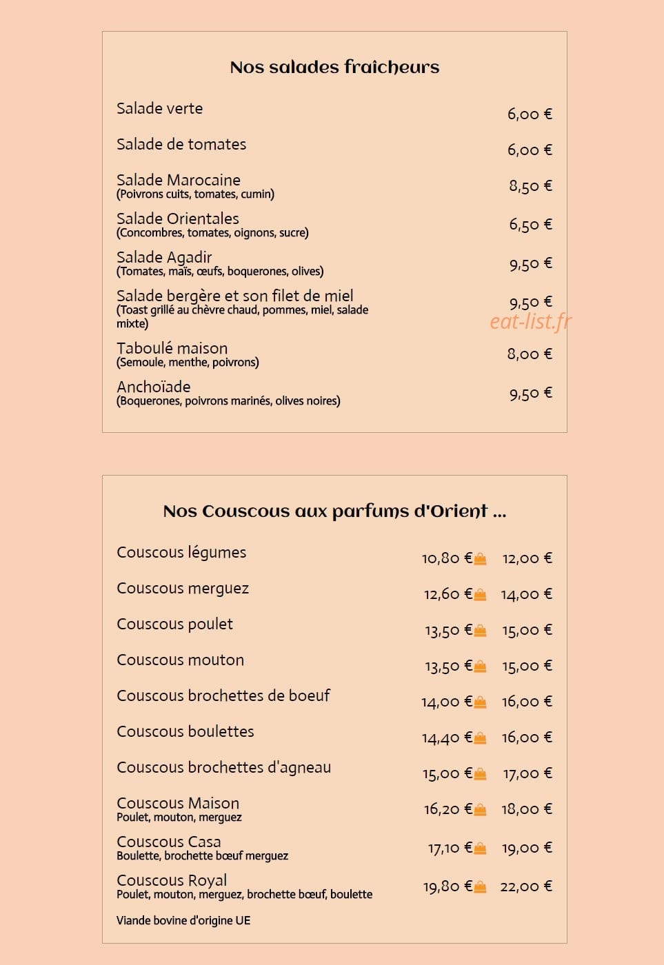Le Casablanca — carte page 2