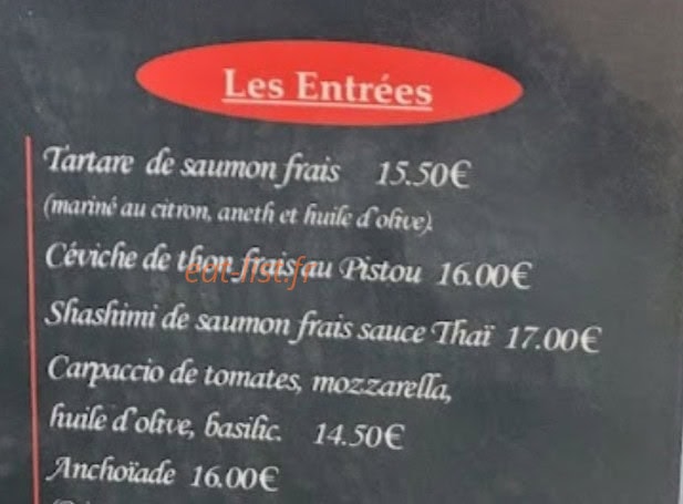 Le Grand Café de la Paix — carte page 1
