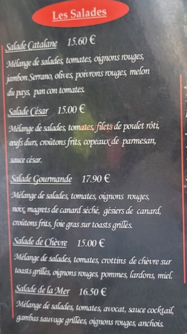 Le Grand Café de la Paix — carte page 4
