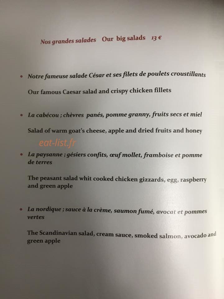 Le Grand café de la Poste — carte page 7