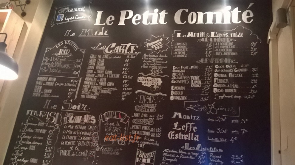 Le Petit Comite — carte page 1