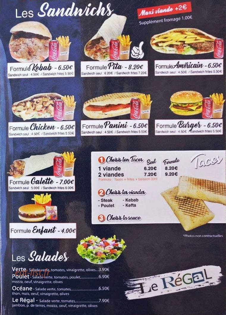 Le régal — carte page 2