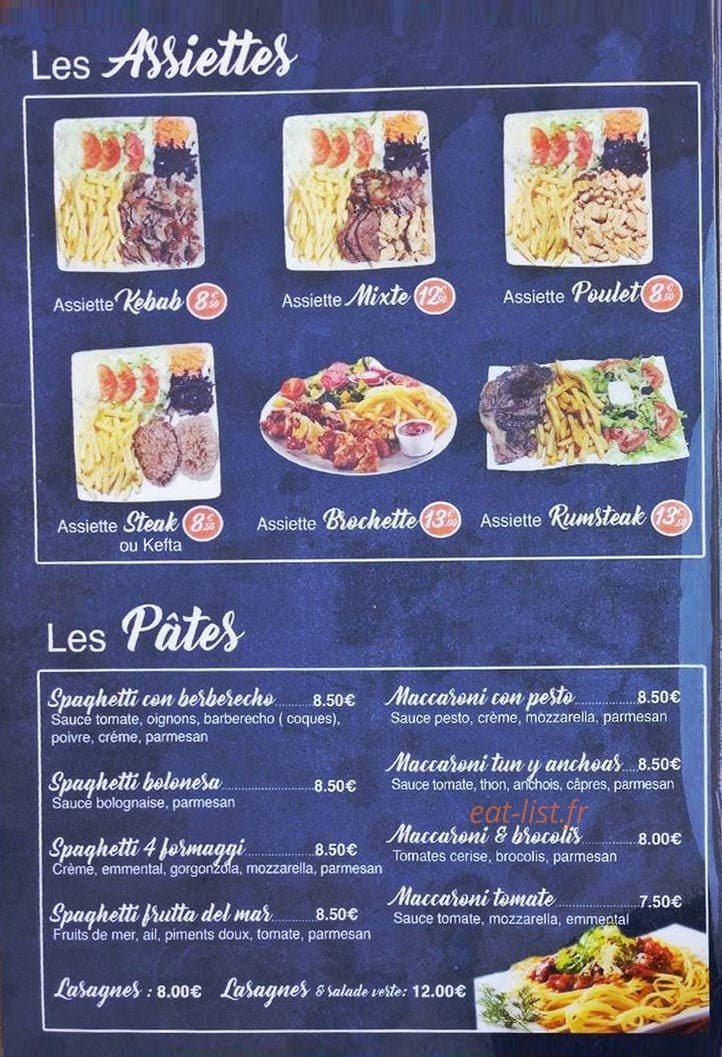 Le régal — carte page 1