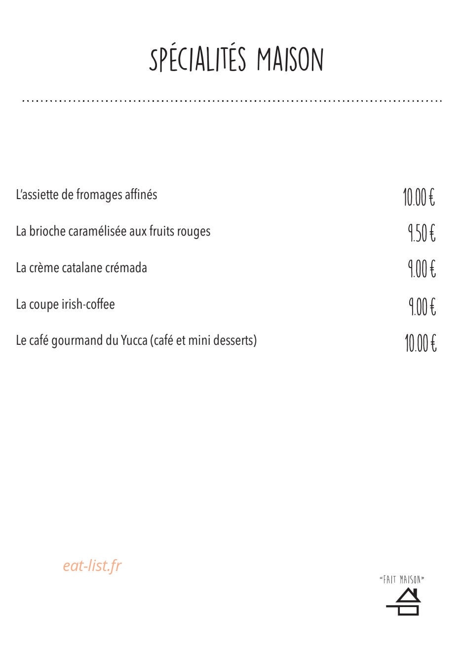 Le Yucca — carte page 7