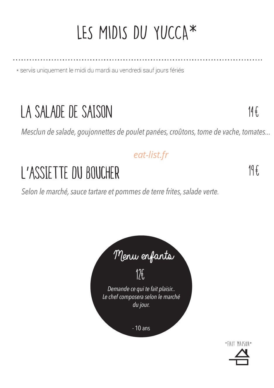 Le Yucca — carte page 3