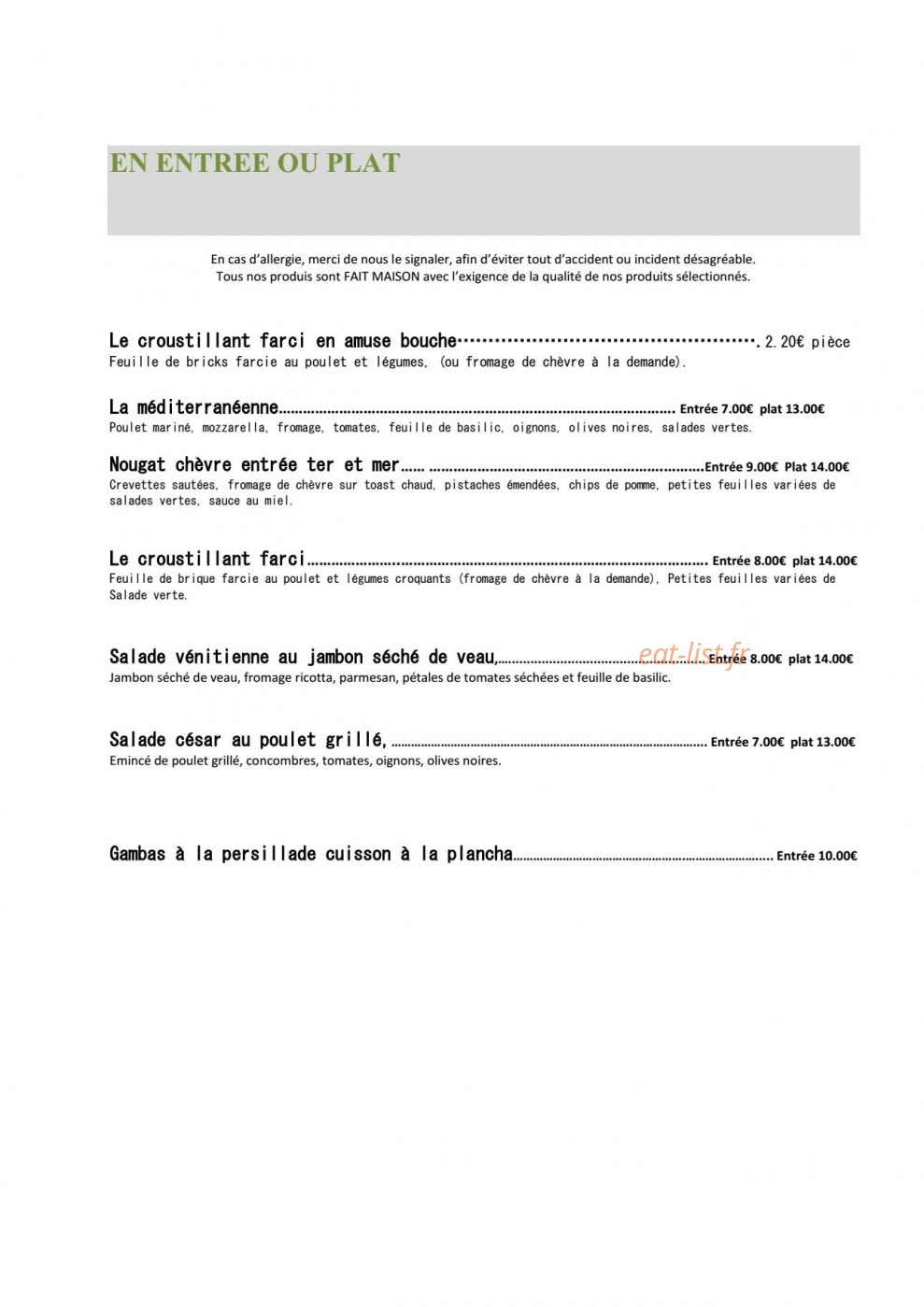 Ma Pause Delice — carte page 1