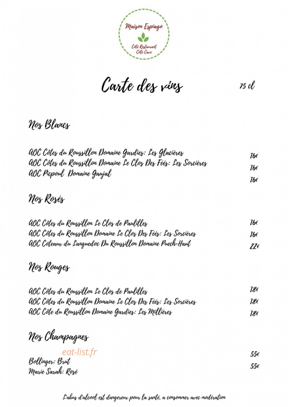 Maison Espiago — carte page 3