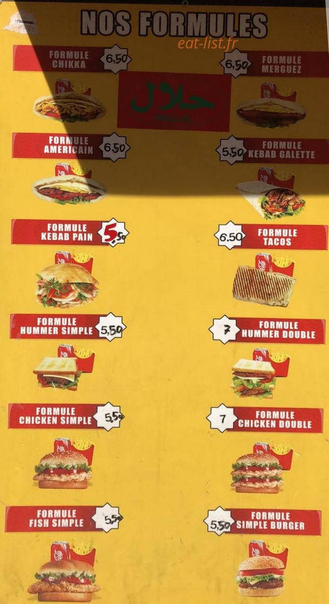 Master Kebab — carte page 1